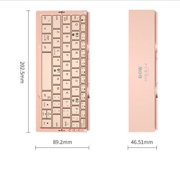 Mini Folding Bluetooth Keyboard Wireless Keypad Support3 Devices With Stand Rechargeable Foldable Keyboard For Phone Tablet - Image 7