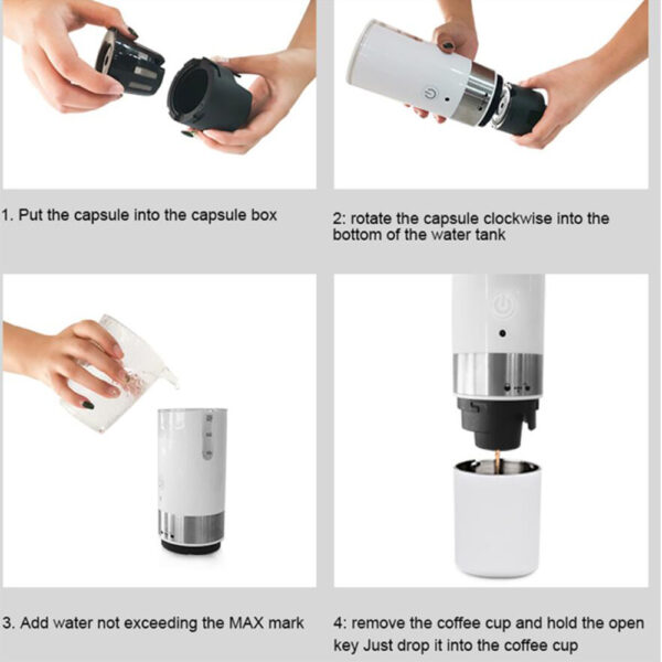 Portable Fully Automatic Coffee Machine Portable Espresso Machine Coffee Maker Coffee Machine Kitchen Gadgets - Image 6