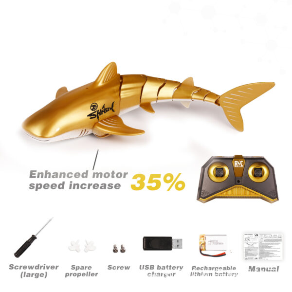 Remote Control Shark 2.4G Remote Control Fish Children's Toys Summer Water Toys - Image 5